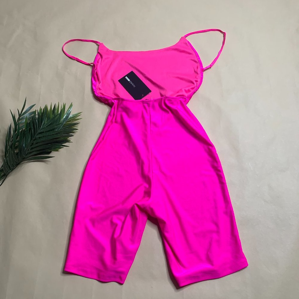 NEW Fashion Nova Backless Romper (pink) - Size Small